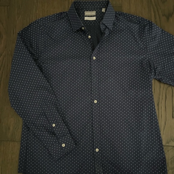 Michael Kors button up collared long sleeve shirt, size large - Picture 1 of 3